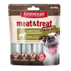 Fleischeslust Leckerli Meat & Treat Pockets Pferd, 4 x 40 g