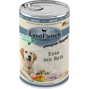 LandFleisch Nassfutter Classic Ente mit Reis, 400 g