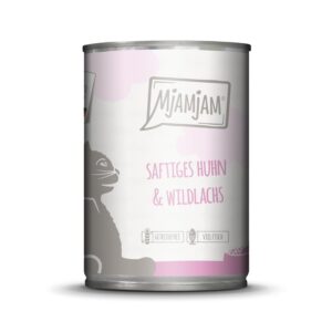 Mjamjam Nassfutter Dose Huhn & Wildlachs, 400 g