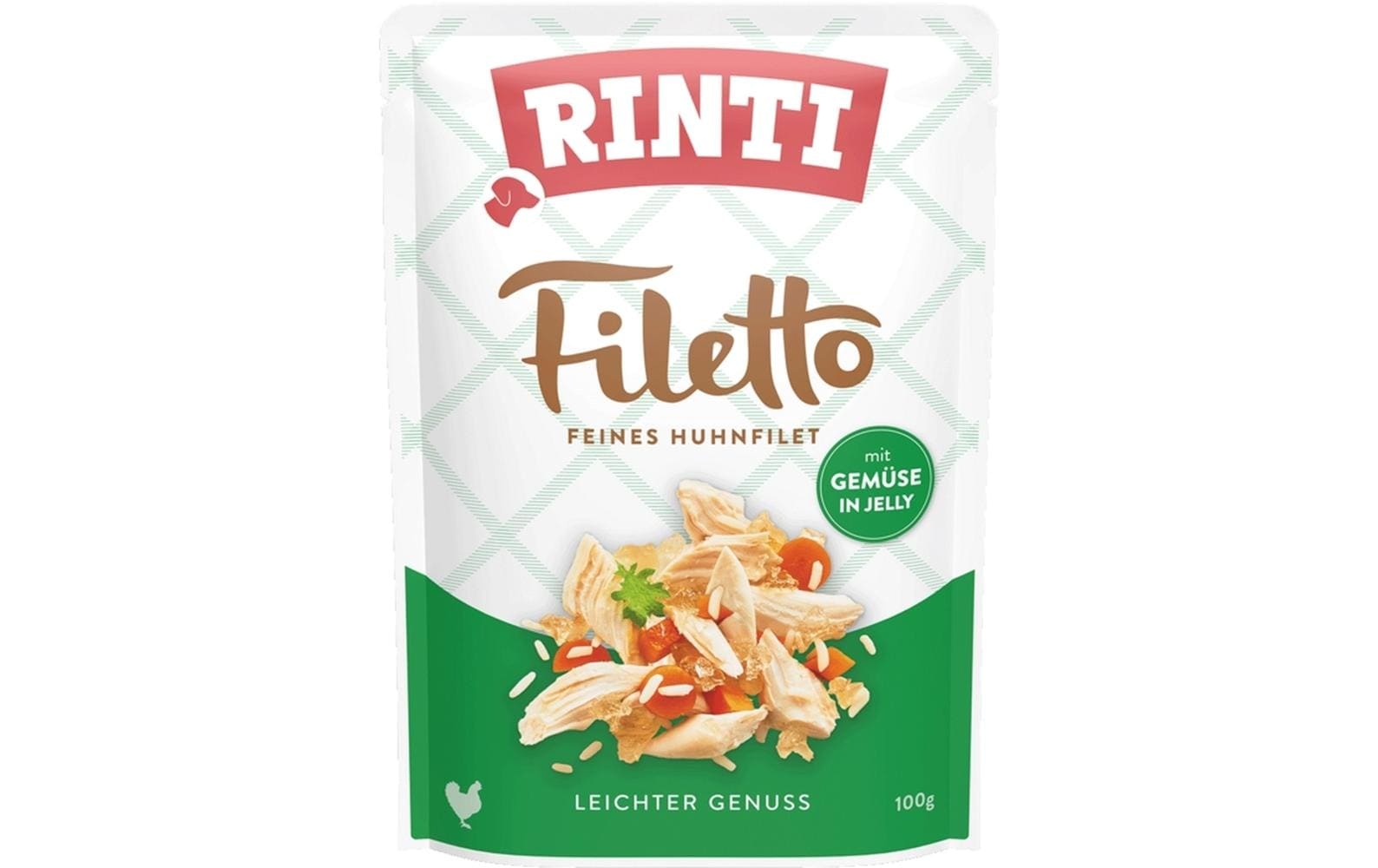 Rinti Nassfutter Filetto Huhn + Gemüse in Jelly, 100 g
