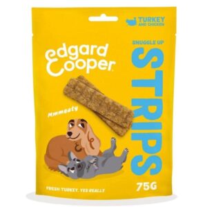 Edgard & Cooper Leckerli Strips Truthahn & Huhn, 75 g