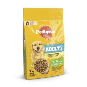 Pedigree Trockenfutter Adult Geflügel & Gemüse, 7 kg