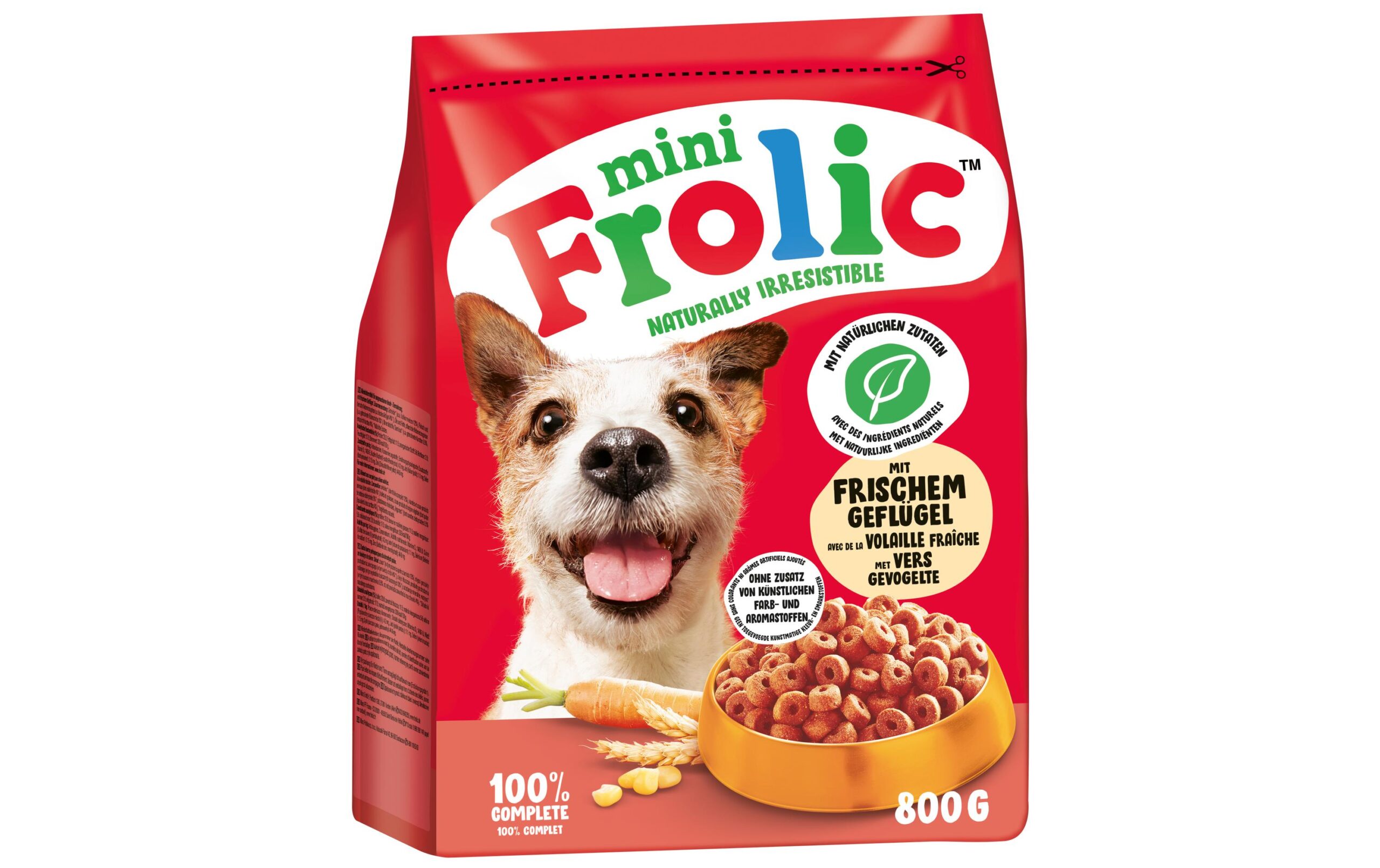 Frolic Trockenfutter Mini mit frischem Geflügel, 800 g