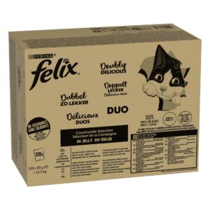 Felix Nassfutter AGAIL Doppelt lecker Fleisch, 120 x 85 g