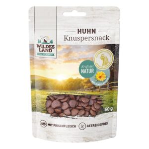 Wildes Land Katzen-Snack Knuspersnack Huhn mit Ringel 50 g