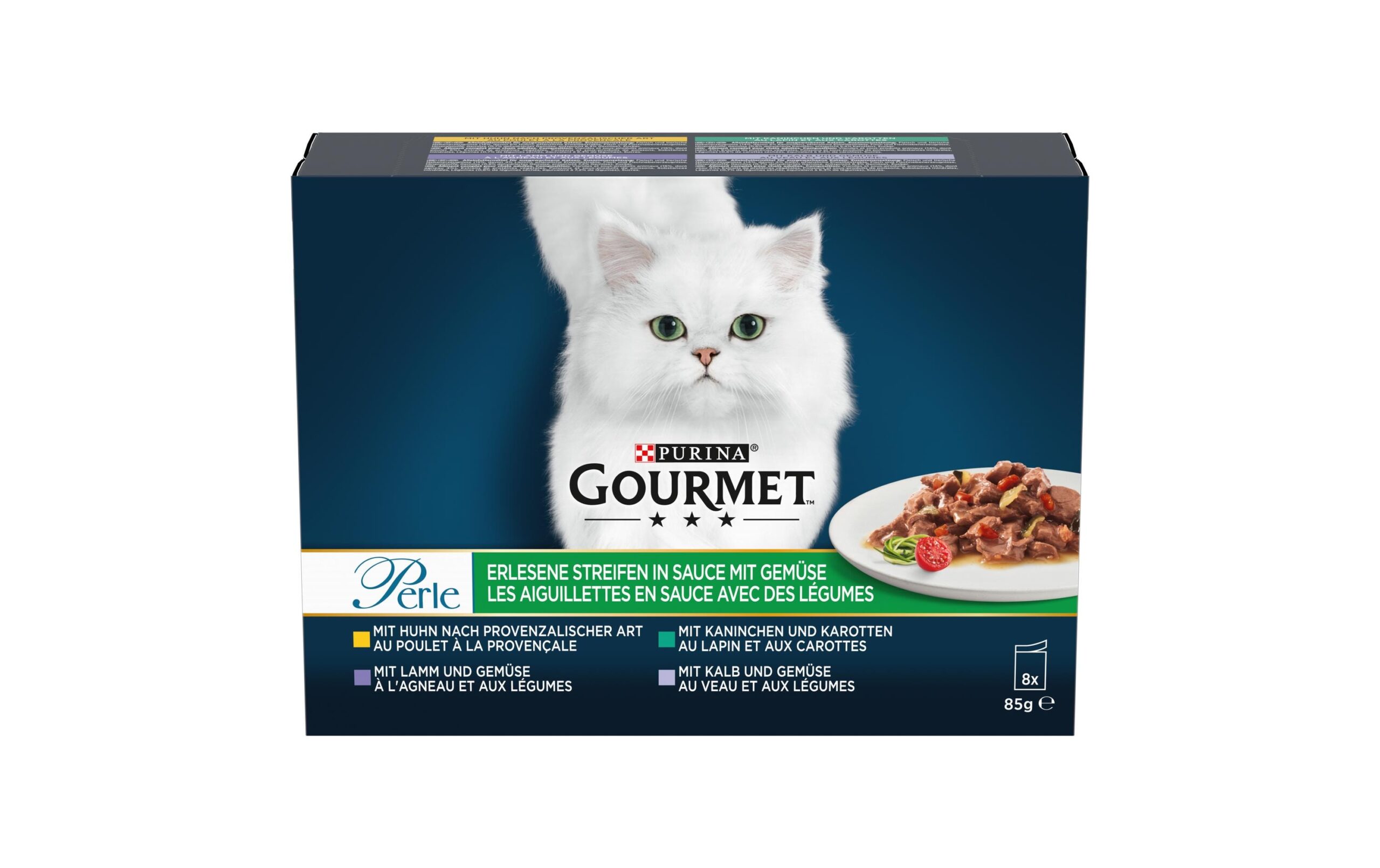 Purina Gourmet Nassfutter Gourmet Perle mit Gemüse, 8 x 85 g