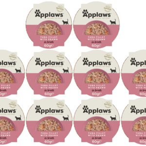 Applaws Nassfutter Schale Thunfisch & Garnelen, 10 x 60 g