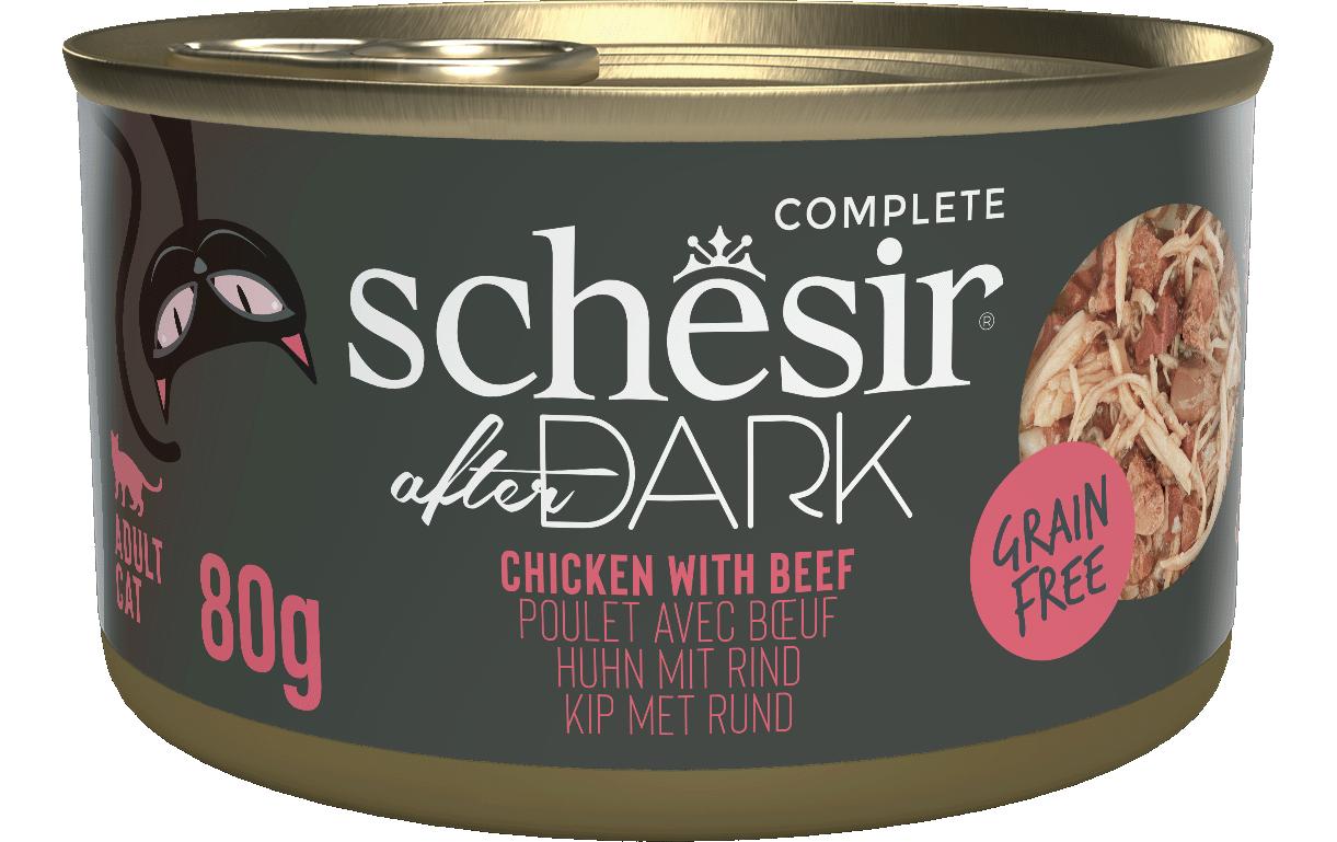 Schesir Nassfutter after Dark Complete Brühe Huhn mit Rind, 80 g