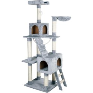 Kerbl Kratzbaum Square – Grau, 84 x 50 x 178 cm