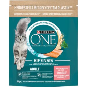 Purina ONE Trockenfutter Adult Lachs & Vollkorn, 800 g