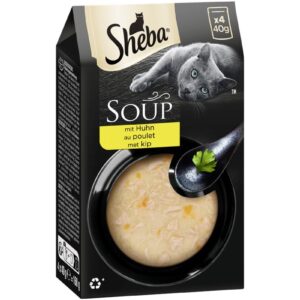 Sheba Nassfutter Classic Soup mit Hühnchenbrustfilet, 4 x 40g