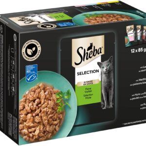 Sheba Nassfutter Selection Sauce Feine Vielfalt, 12 x 85g