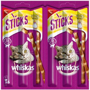 Whiskas Katzen-Snack Sticks Huhn, 6 x 6g
