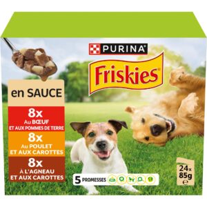Purina Friskies Nassfutter Adult mit Rind, Huhn, Lamm in Sauce 24 x 85 g