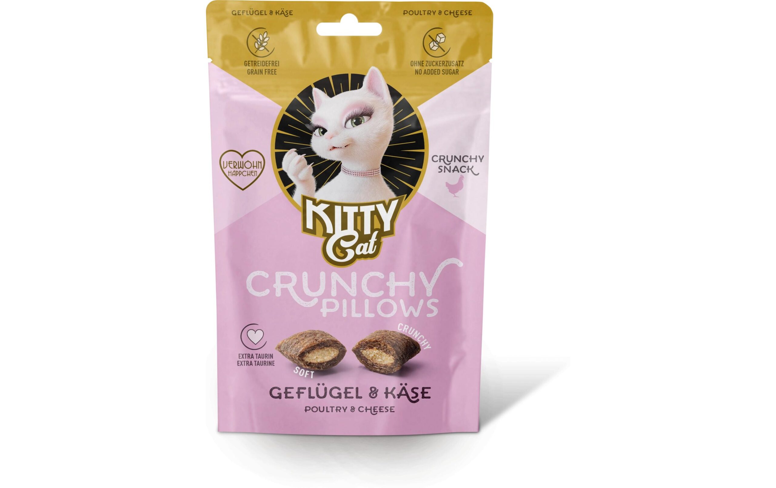KITTY Cat KittyCat Crunchy Pillows Geflügel, Käse 60 g