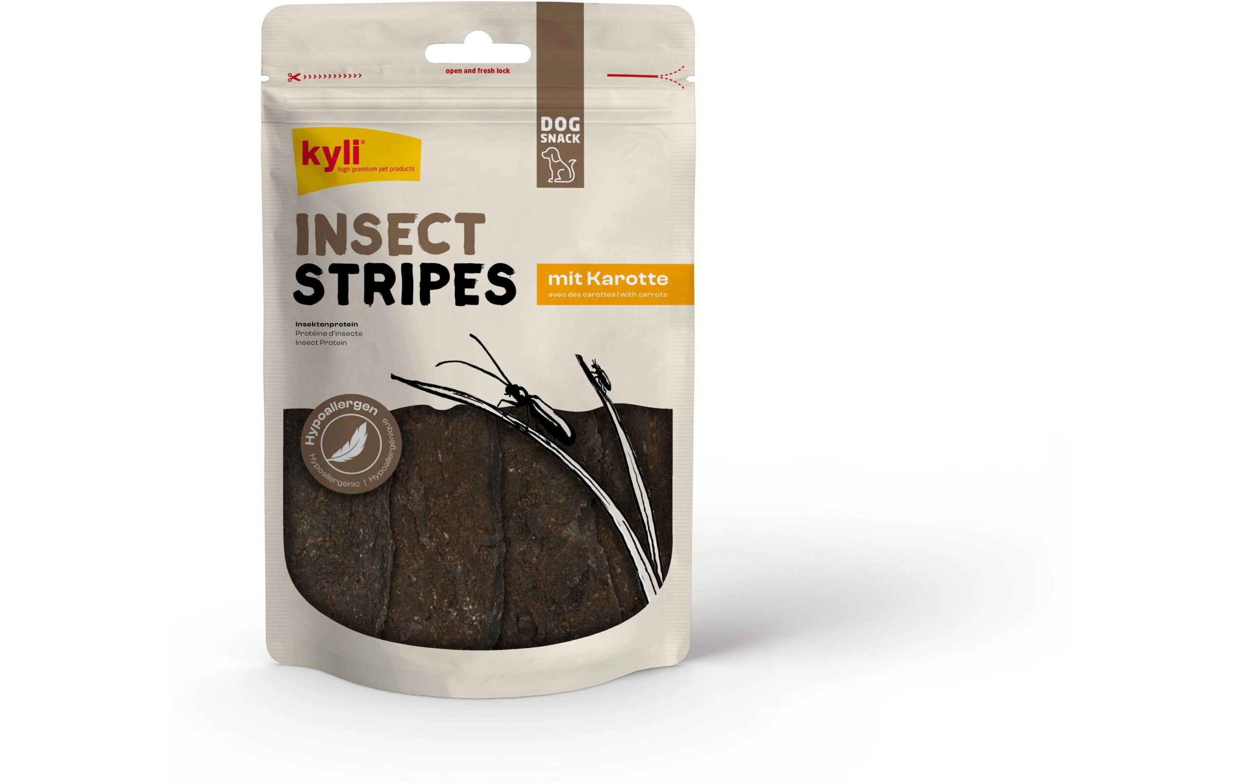 kyli Kausnack InsectStripes mit Karotten 100 g