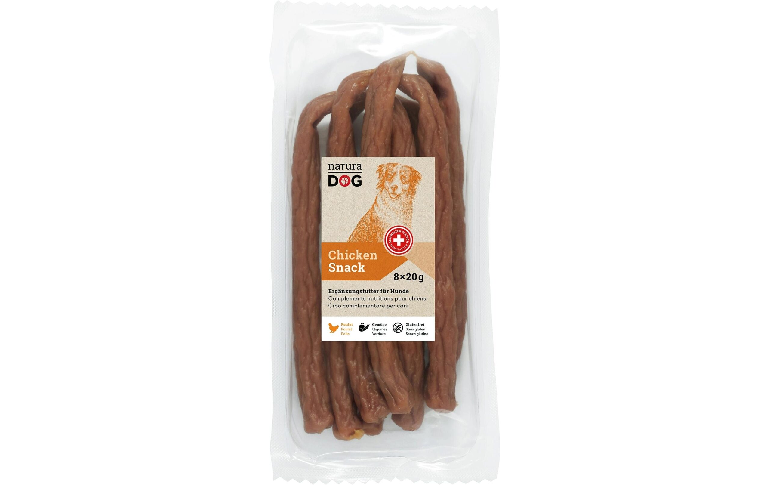 naturaDog Chicken Snack, 8 x 20g