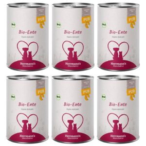 Herrmann’s Nassfutter Bio Ente Reinfleisch 6 x 400 g