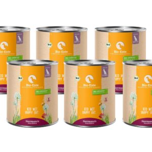 Herrmann’s Nassfutter Bio Ente mit Fenchel und Buchweizen 6 x 800 g