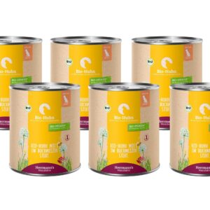 Herrmann’s Nassfutter Bio Huhn mit Fenchel und Buchweizen 6 x 800 g