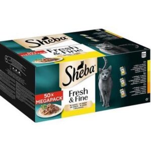 Sheba Nassfutter Fresh & Fine in Sauce Geflügel, 50 x 50 g