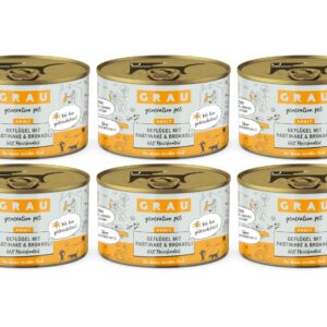Grau Nassfutter Geflügel, Pastinake, Brokkoli 6 x 200 g