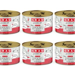 Grau Nassfutter Kitten Rind, Pute und Karotte 6 x 200 g