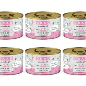Grau Nassfutter Kitten Huhn und Ente 6 x 200 g