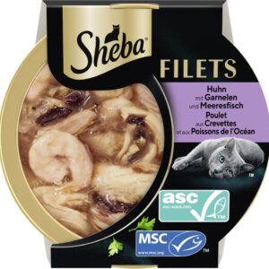 Sheba Filets Huhn mit Garnelen und Meeresfisch 32 x 60 g