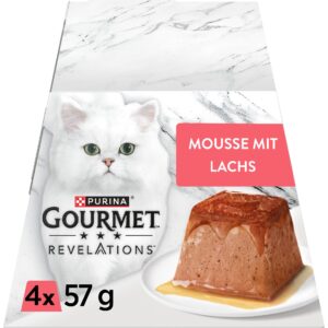 Purina Gourmet Nassfutter Revelations Mousse Lachs mit Sauce 4 x 57 g