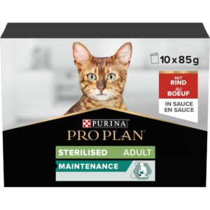Purina Pro Plan Adult Sterilised Maintenance in Sauce mit Rind 10 x 85 g