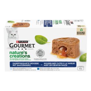 Purina Gourmet Nassfutter Nature’s Creation Schmelzender Kern Fisch 4 x 85g