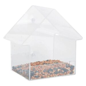 Esschert Design Fenster-Vogelhaus Acryl transparent