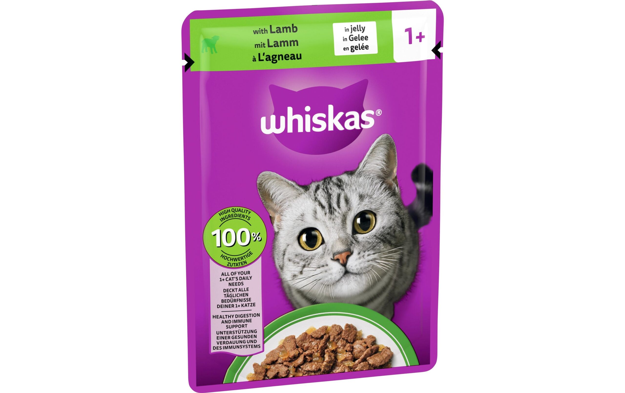 Whiskas 1+ Lamm in Gelee, 28 x 85g