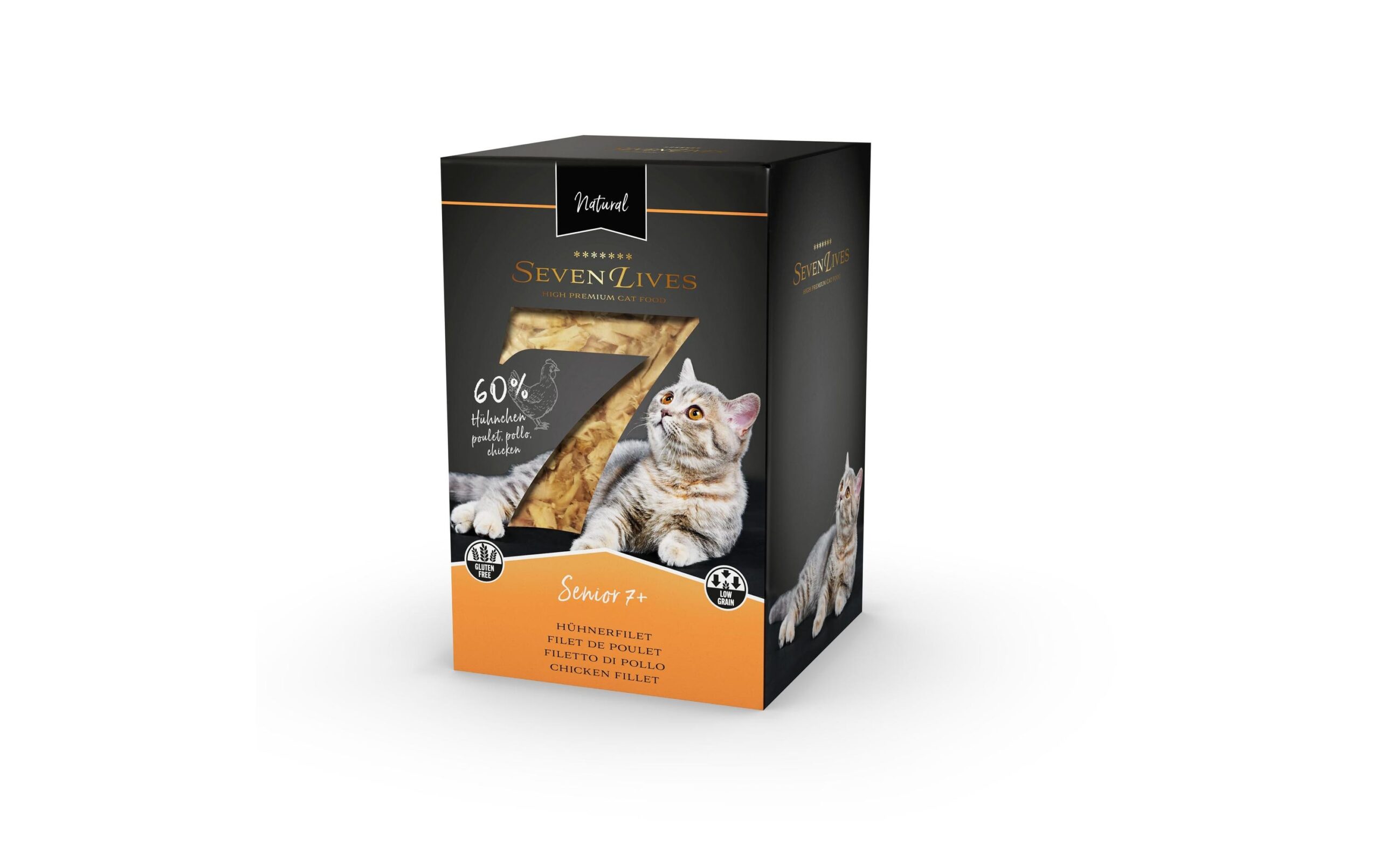 7Lives Nassfutter Senior 7+ Hühnerfilet in Hühnerbrühe, 6 x 60g