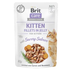 Brit Nassfutter Care Fillets Gelée Kitten Lachs, 85 g