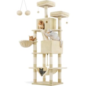 Feandrea Kratzbaum sandbeige 60 x 50 x 206 cm