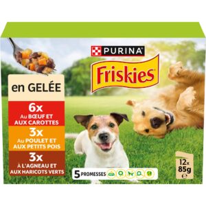 Purina Friskies Nassfutter Adult Huhn, Lamm, Rind mit Gemüse 12 x 85 g