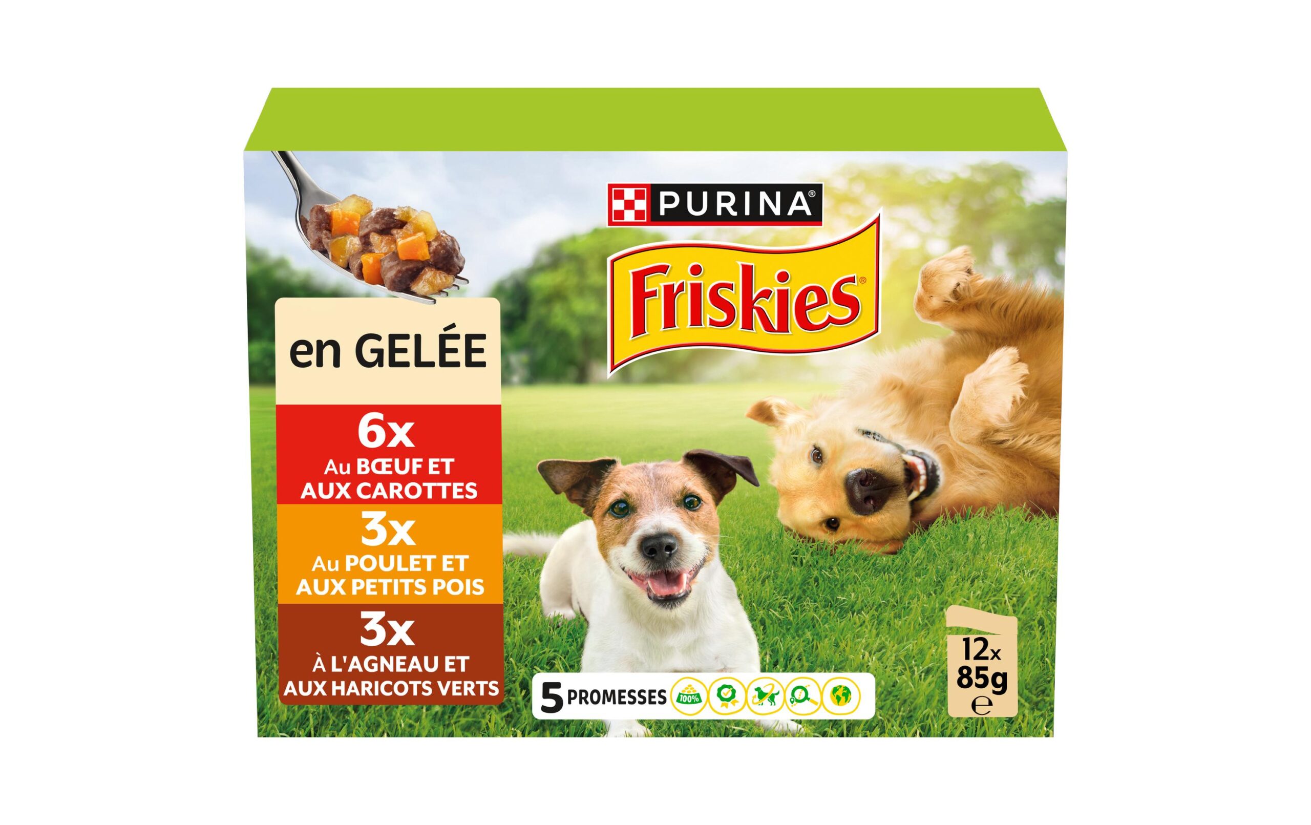 Purina Friskies Nassfutter Adult Huhn, Lamm, Rind mit Gemüse 12 x 85 g
