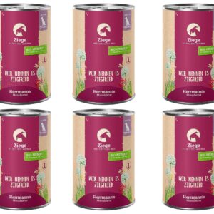 Herrmann’s Nassfutter Ziege mit rote Beete und Hirse 6 x 400 g