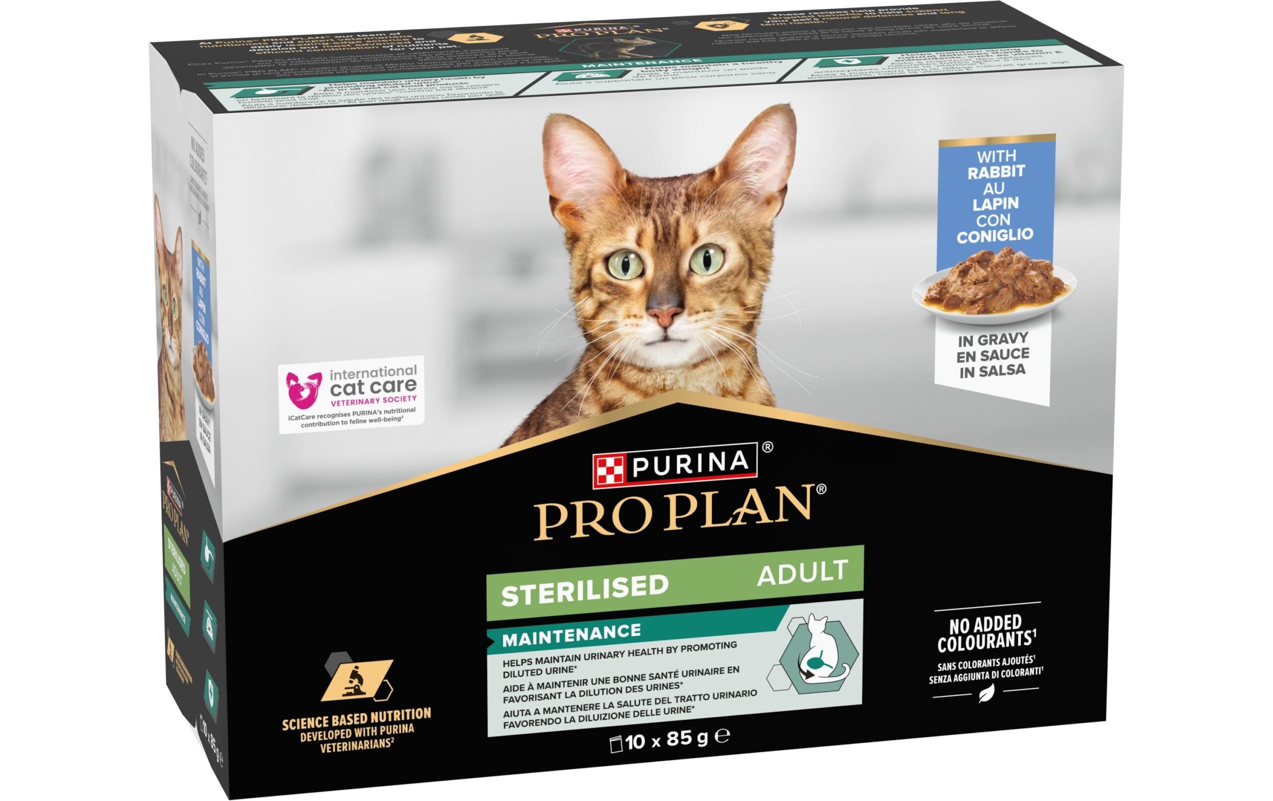 Purina Pro Plan Nassfutter Sterilised, Kaninchen, 10 x 85 g