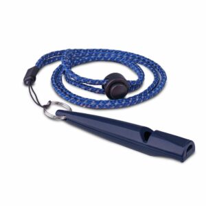 Coachi Trainingspfeife Marineblau mit reflektierendem Trageband