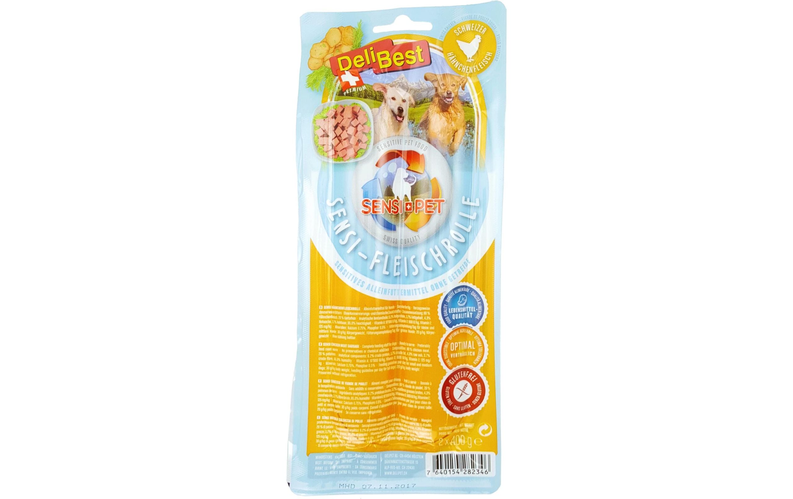DeliBest Fleischrolle, Pferd / Kartoffel, 2 x 400 g