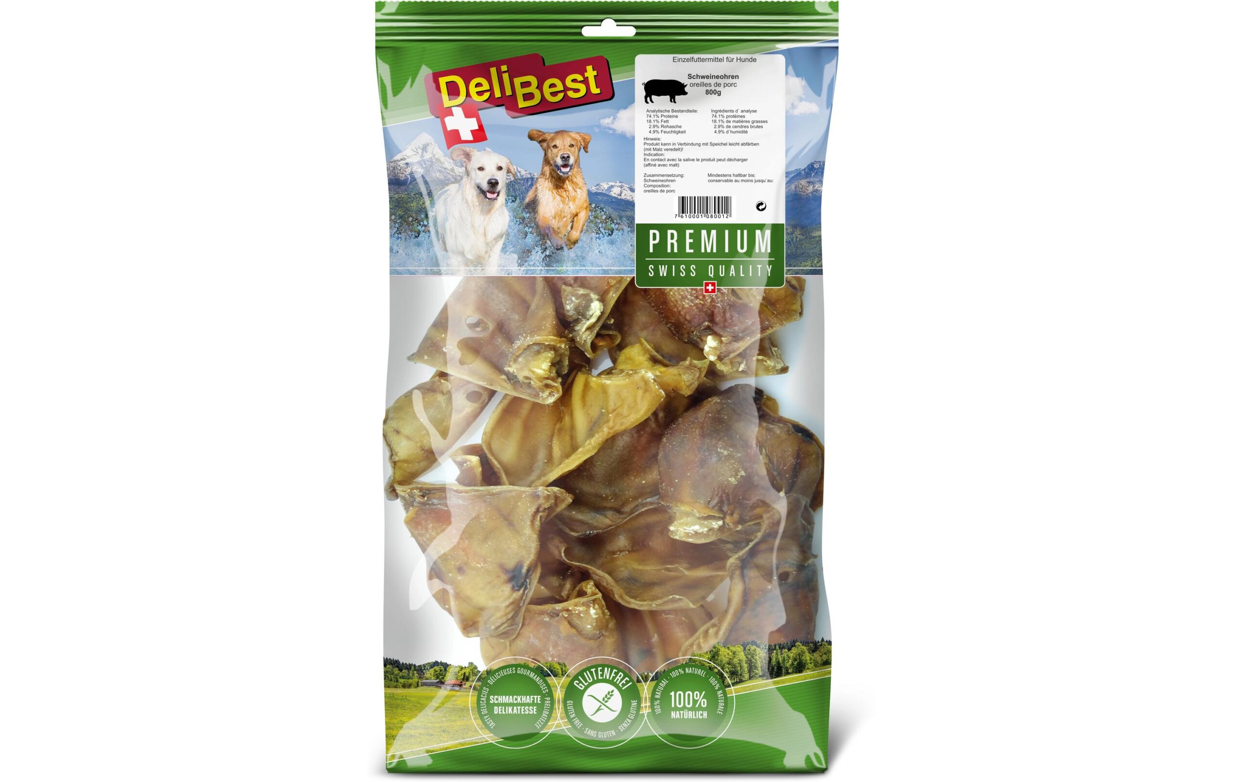 DeliBest Delibest Premium Schweineohren 800 g