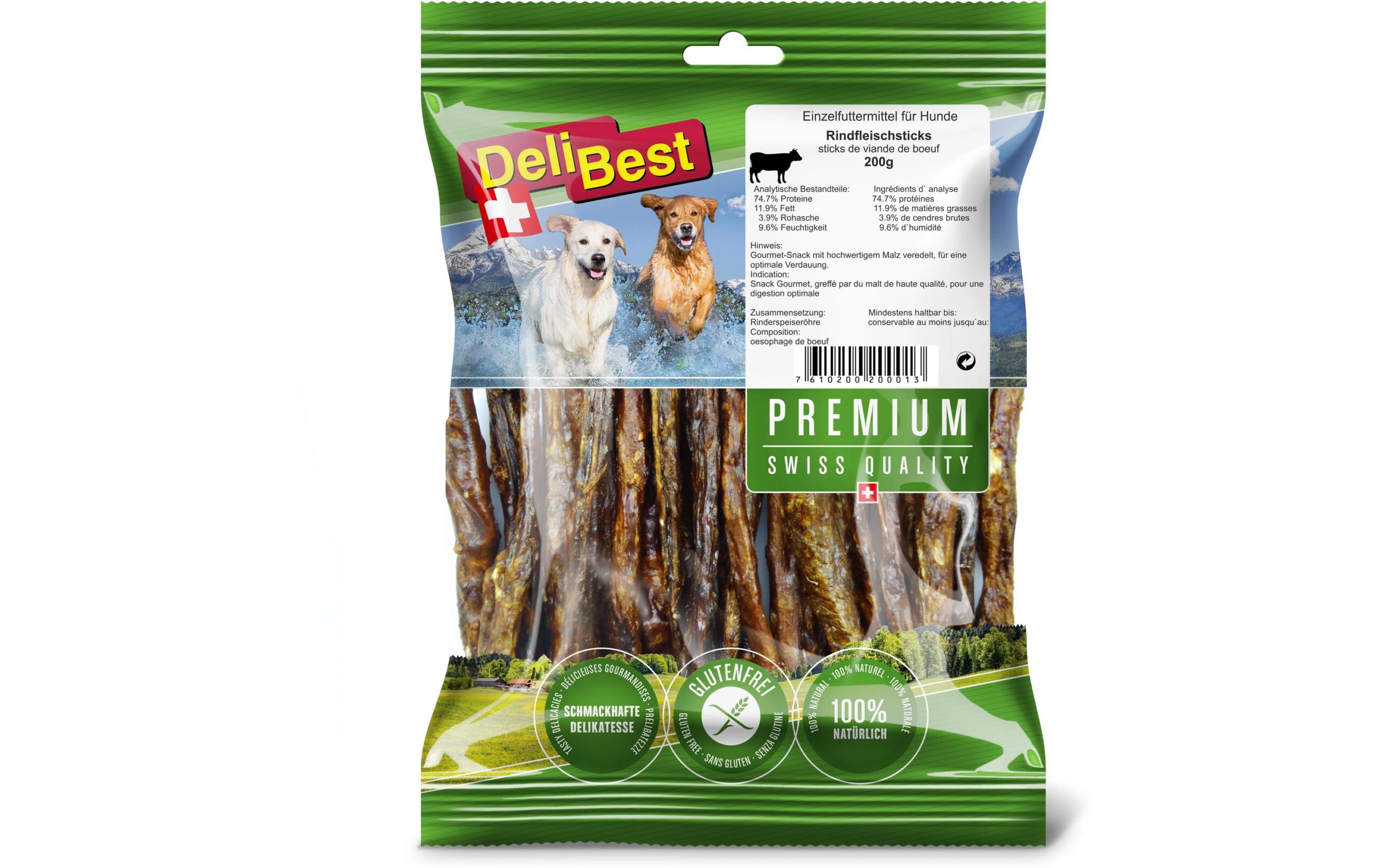 DeliBest Delibest Premium Rindfleisch Sticks rund 200 g