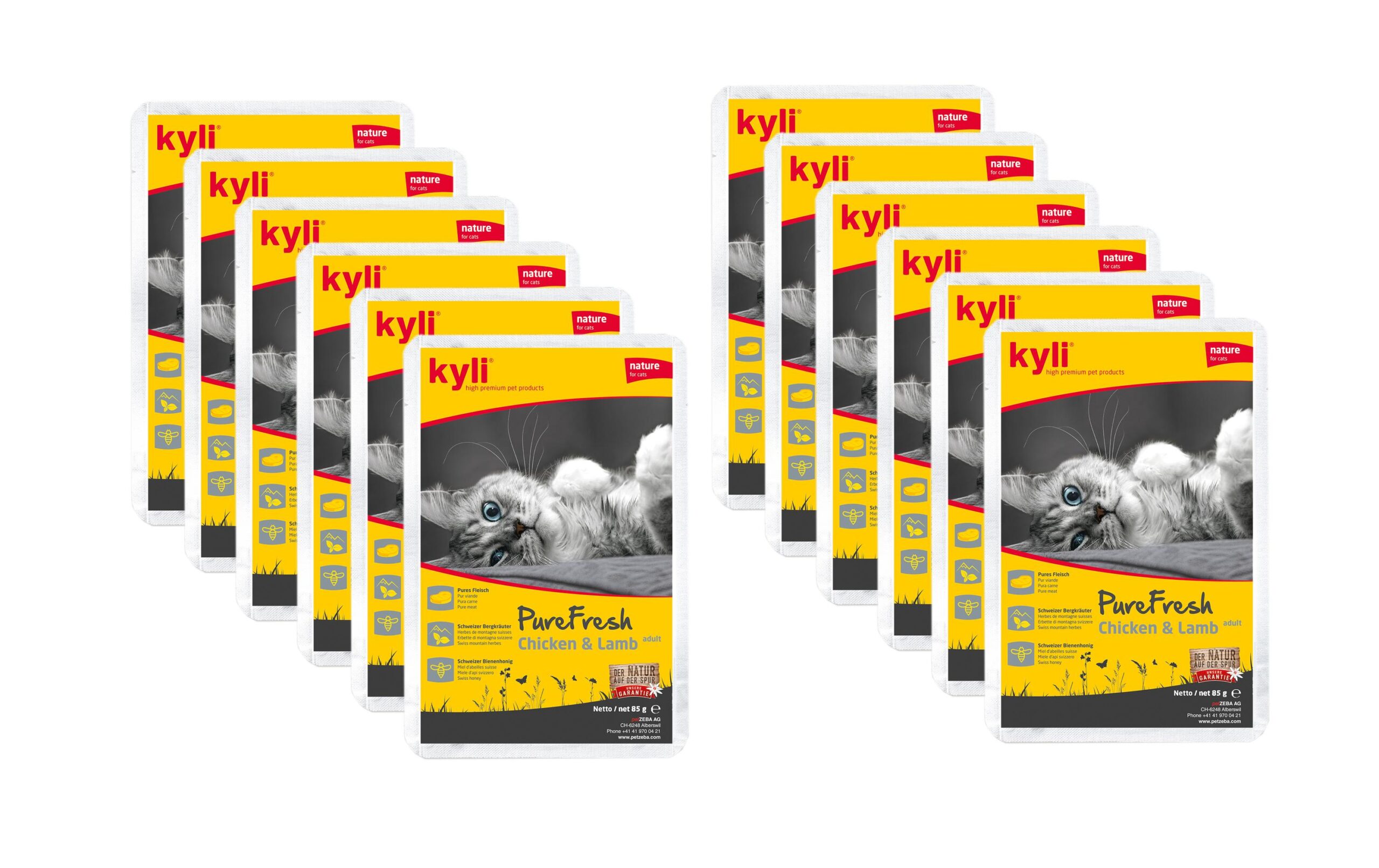 kyli Nassfutter Pure Fresh Chicken & Lamb, 12 x 85 g