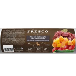 FRESCO Nassfutter BARF Wild mit Kürbis, 400 g