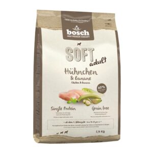 Bosch Tiernahrung Halbfeuchtfutter Soft Adult, Huhn & Banane, 2.5 kg