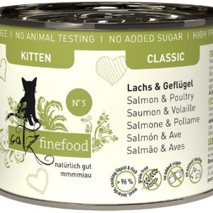 catz finefood Nassfutter Kitten No.05 Lachs & Geflügel, 200 g