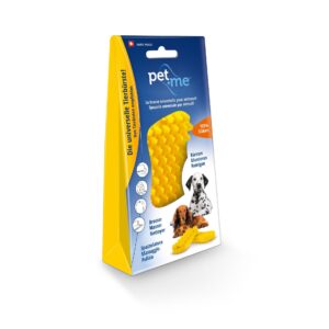 Pet+me Pflegebürste Medium, Gelb